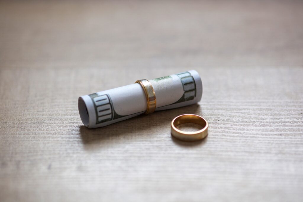 Money on Wedding Ring